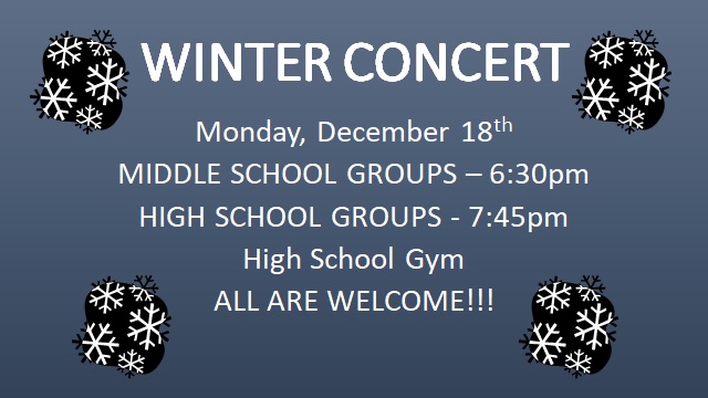 winter concert announcement